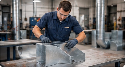 Custom sheet metal ductwork fabrication